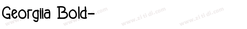 Georgiia Bold字体转换